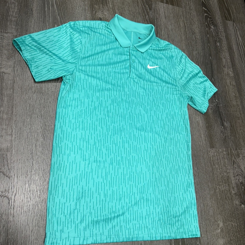 Nike Men Dri-Fit Victory Jacquard Clear Jade 2 Golf Polo Shirt DV8537-317 S